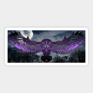 Night Owl Purple Sticker